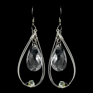 * Earring 8132 Silver Clear