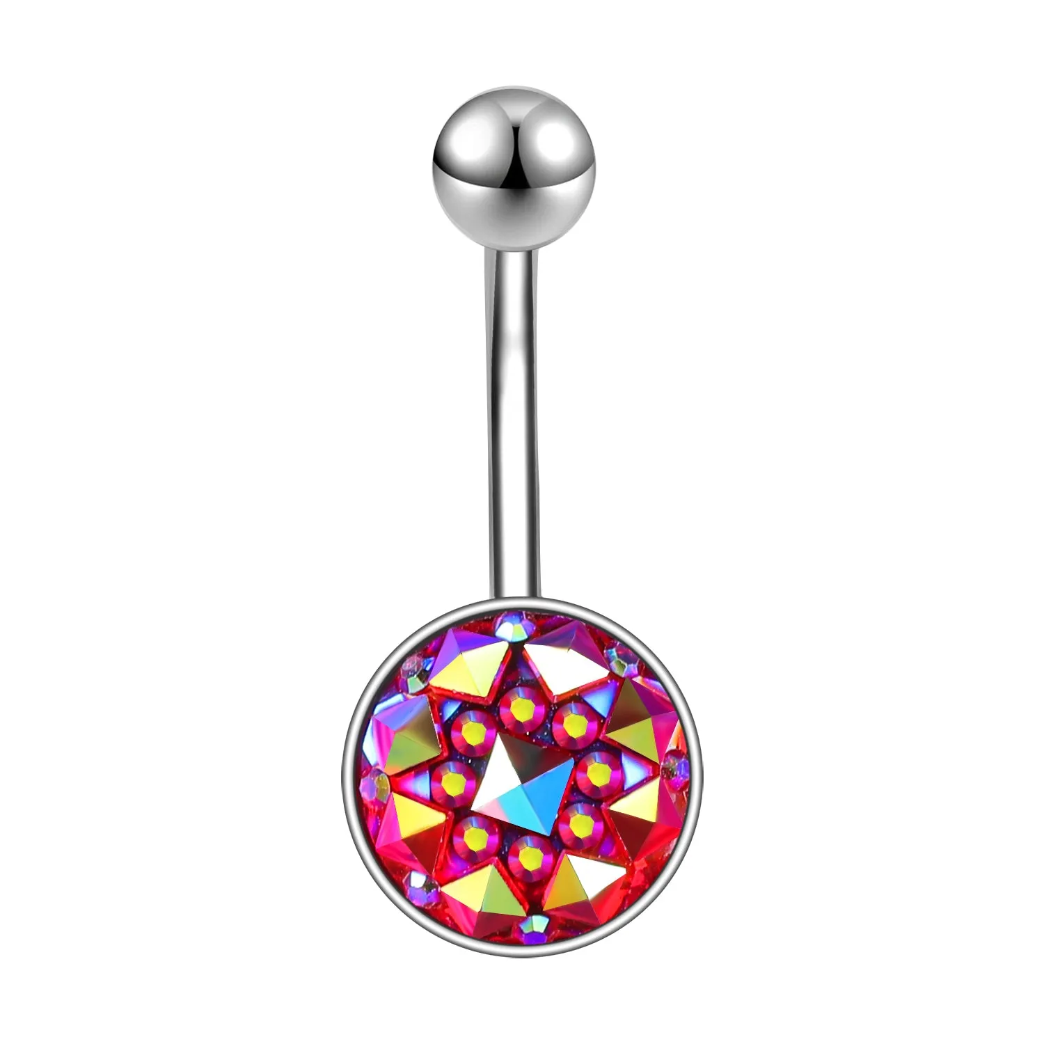 14g Colorful Sequin Belly Button Rings Banana Belly Navel Piercing Jewelry