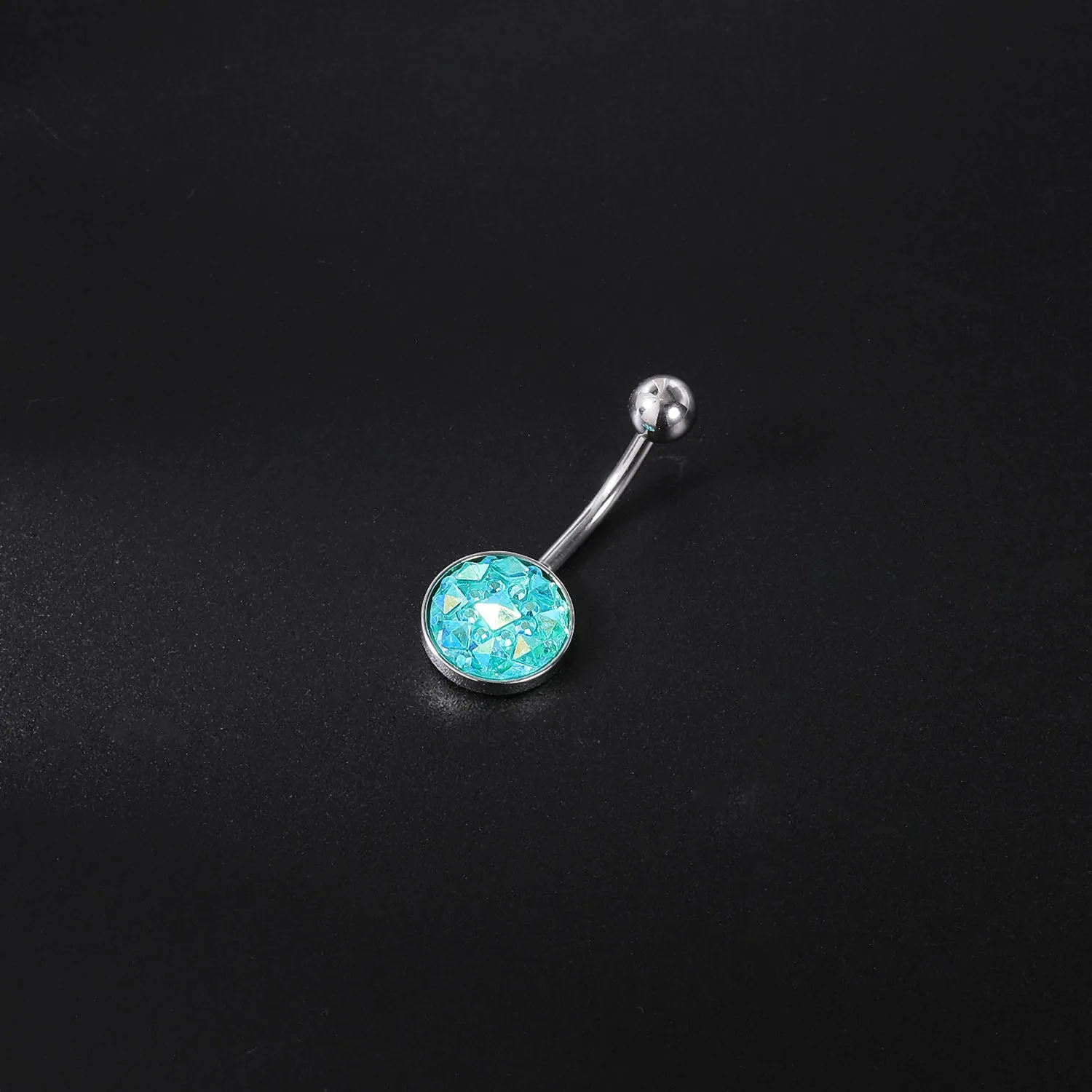 14g Colorful Sequin Belly Button Rings Banana Belly Navel Piercing Jewelry
