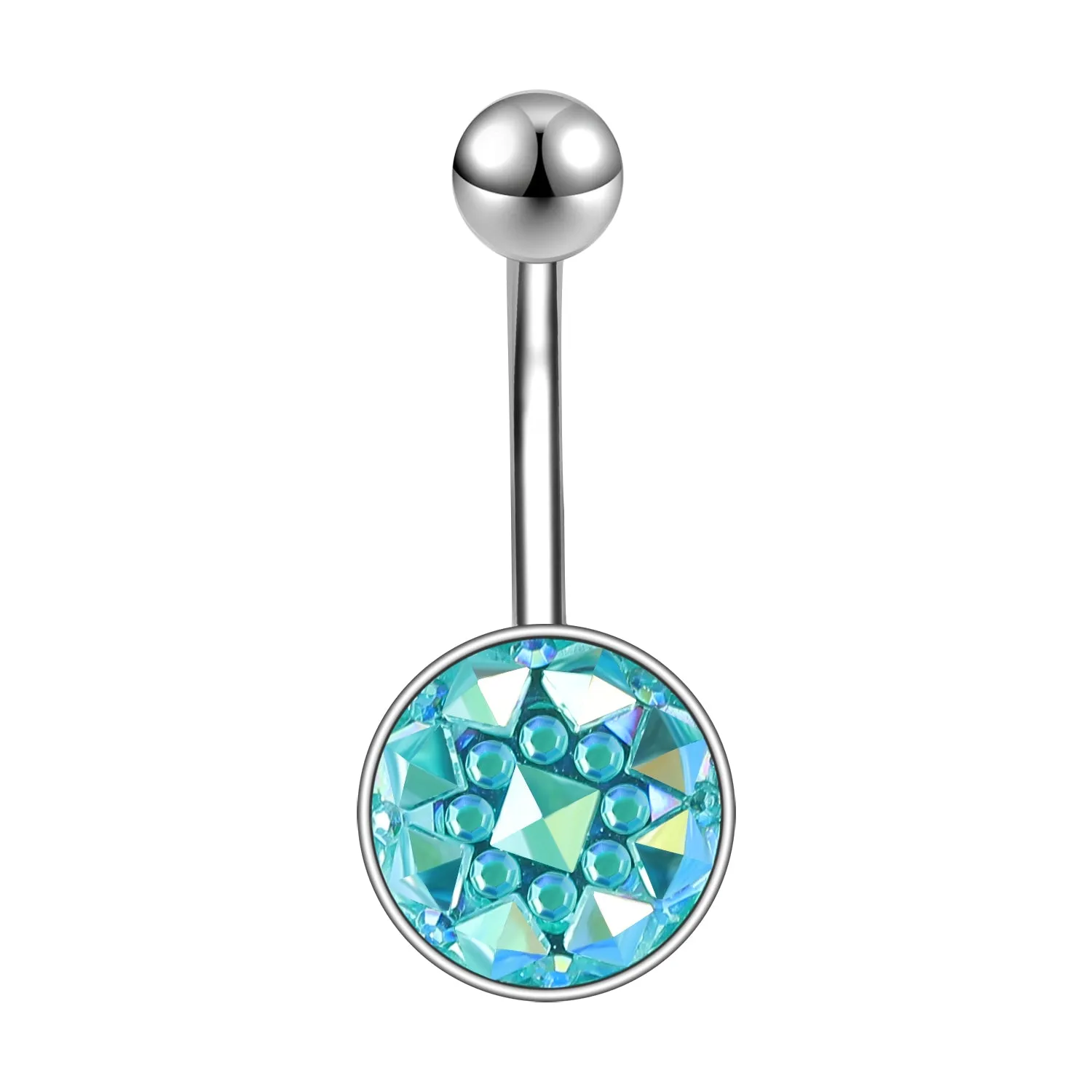 14g Colorful Sequin Belly Button Rings Banana Belly Navel Piercing Jewelry