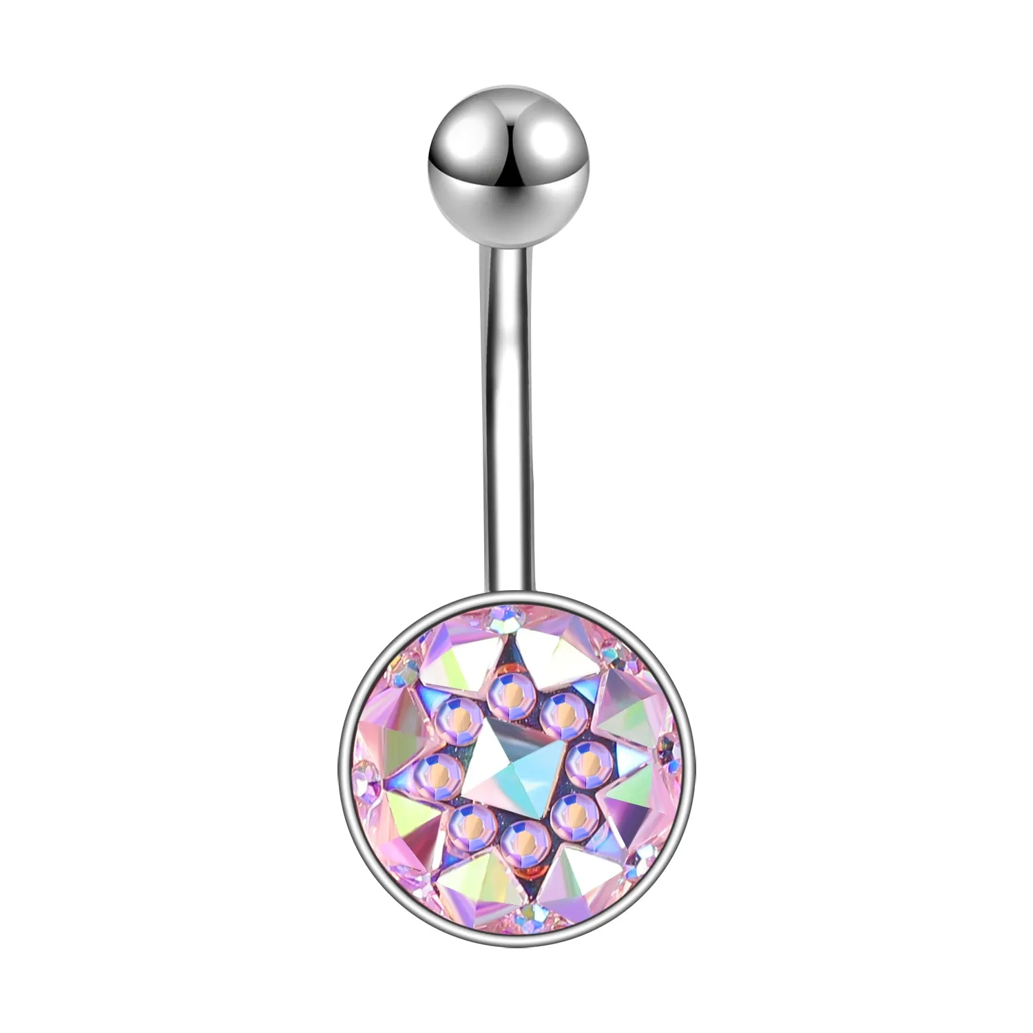 14g Colorful Sequin Belly Button Rings Banana Belly Navel Piercing Jewelry