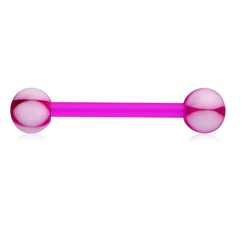 14gauge Plastic Tongue Rings Colorful Various Star 16mm