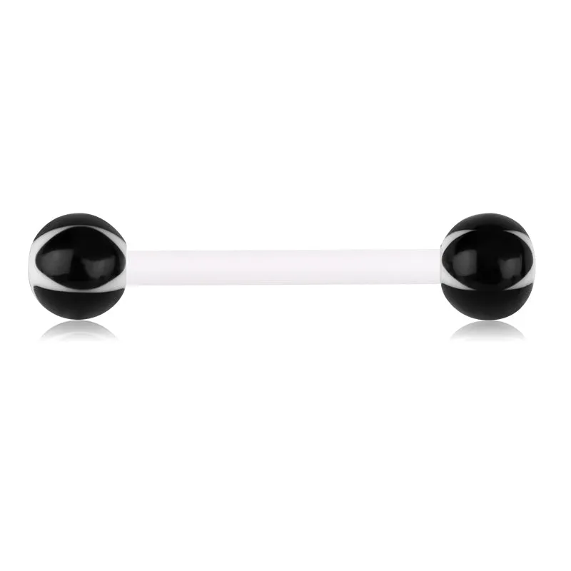 14gauge Plastic Tongue Rings Colorful Various Star 16mm