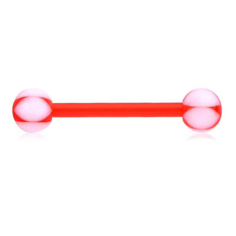 14gauge Plastic Tongue Rings Colorful Various Star 16mm