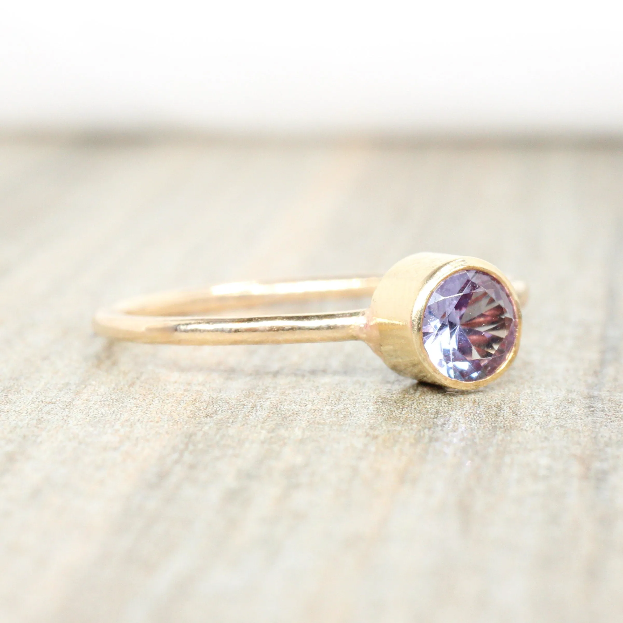 14K Gold Filled Citrine Stacking Ring