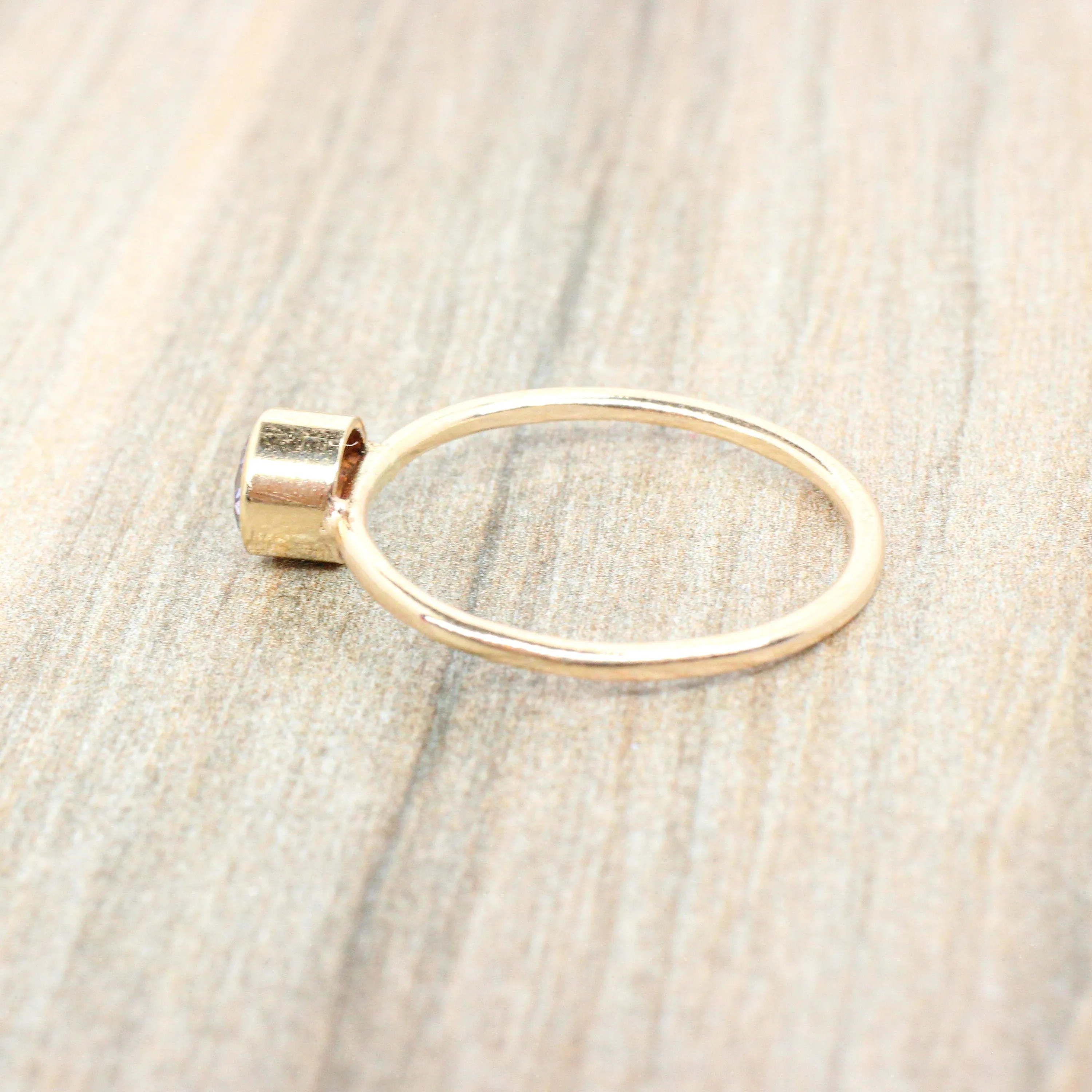 14K Gold Filled Citrine Stacking Ring