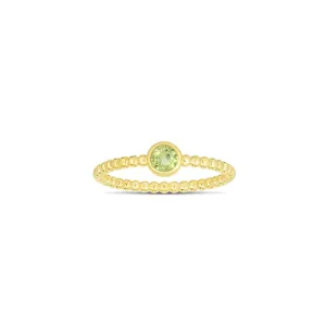 14K Gold Prosecco Petite Peridot Ring
