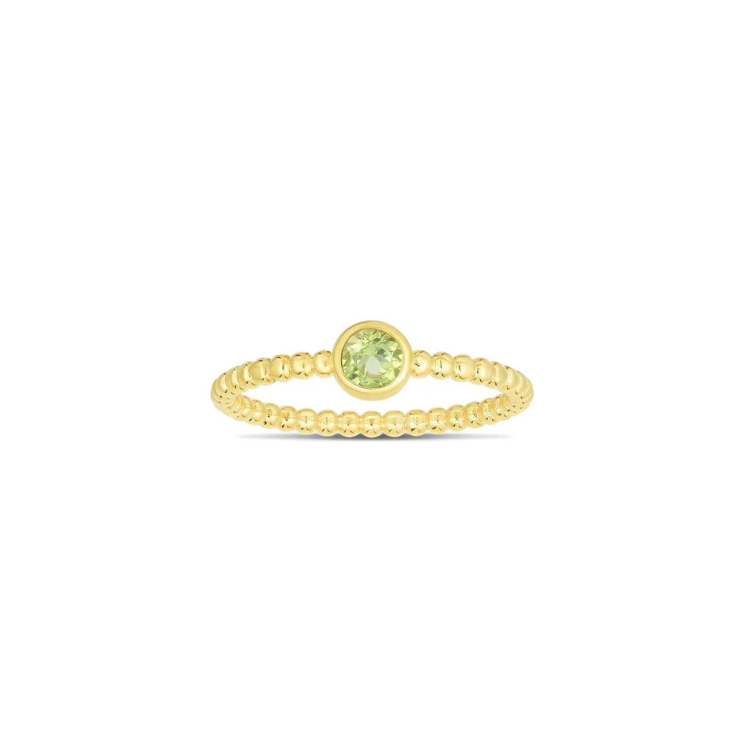 14K Gold Prosecco Petite Peridot Ring