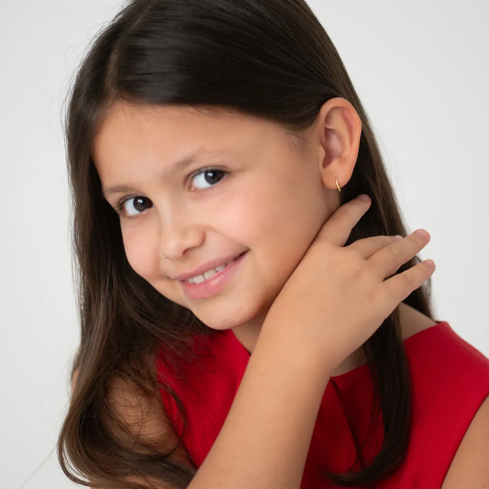 14k Gold Timeless Kids / Children's / Girls Earrings Hoop