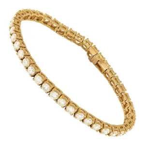 14k Yellow Gold Diamond Tennis Bracelet 4.5 mm 10.75 Ctw