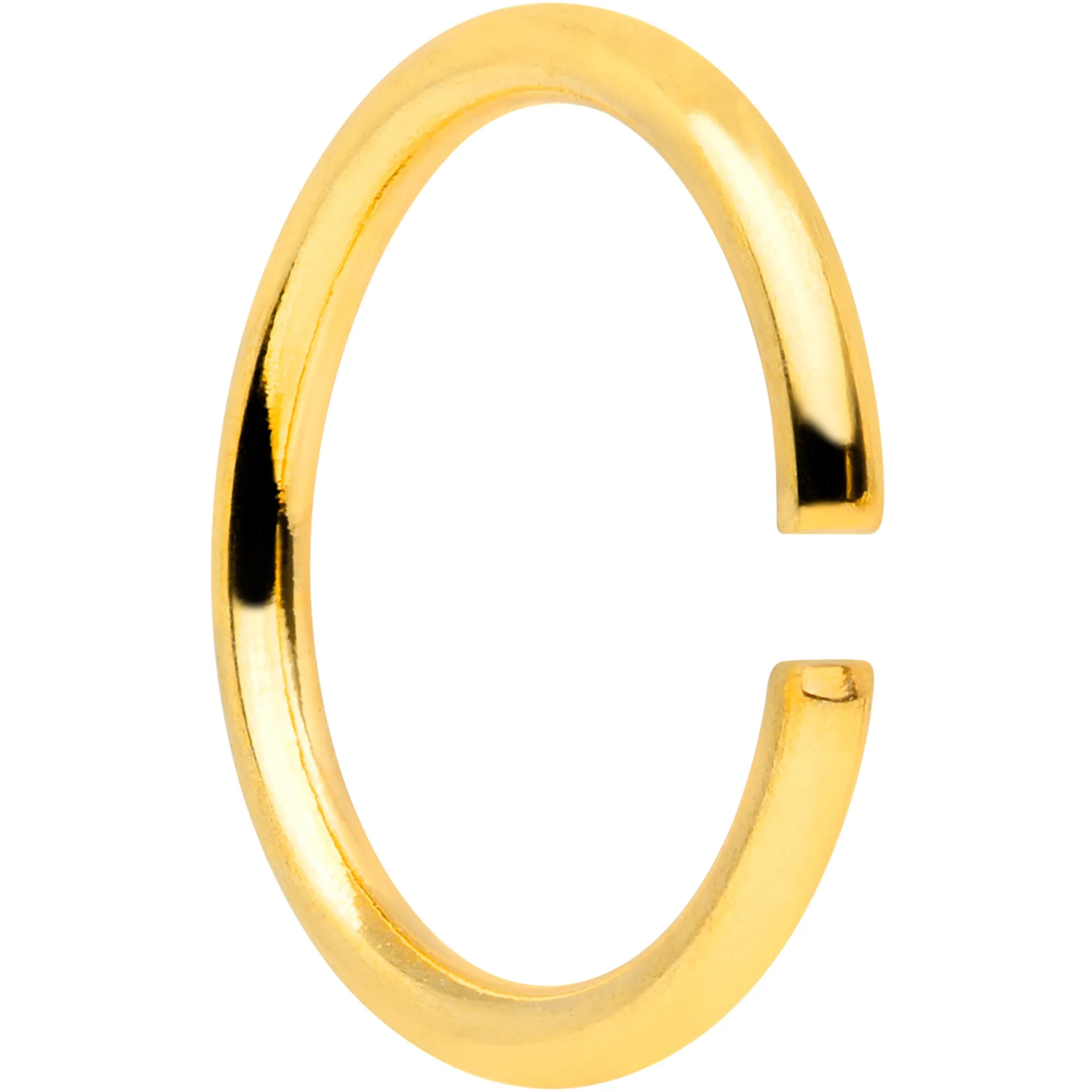 18 Gauge 5/16 Gold Tone Anodized Seamless Circular Ring Set of 12