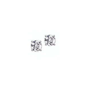 18ct White Gold Diamond Solitaire Earrings