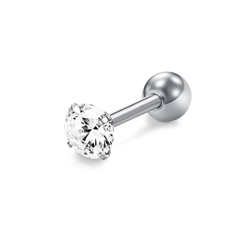 18g Tragus Earrings Studs Colorful CZ