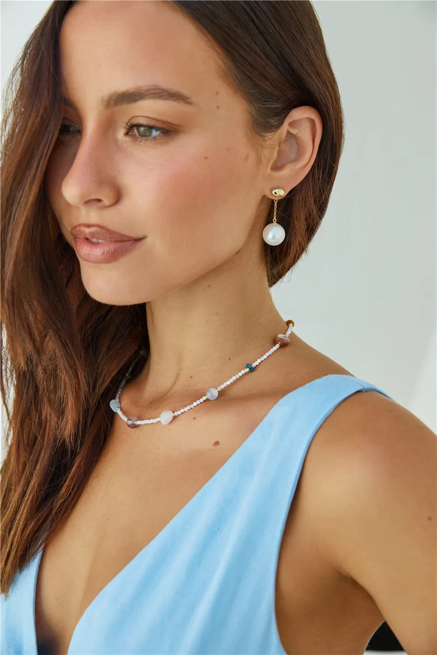 18k Gold Plated Pearl Drop Earrings Gold