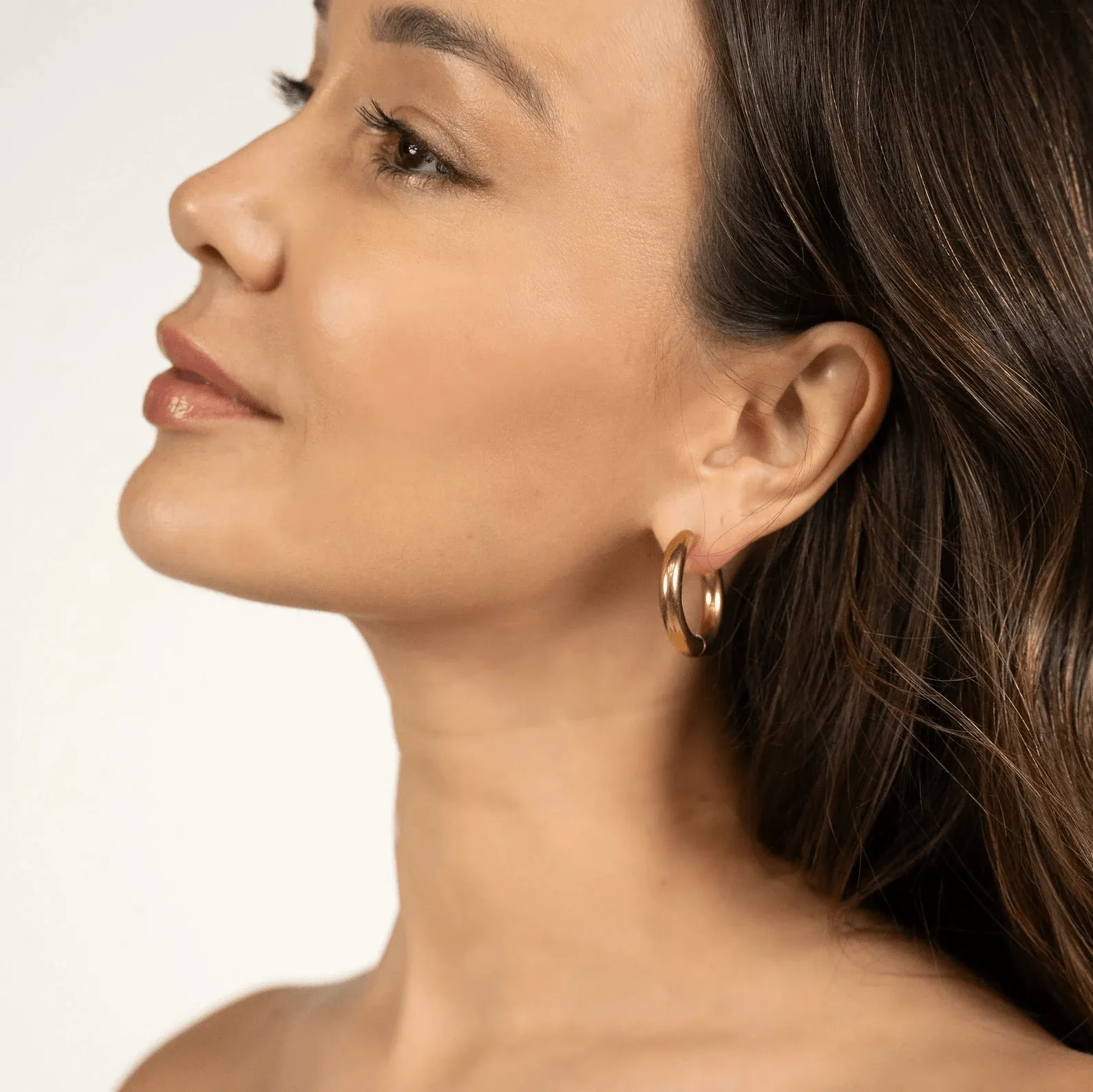 18K Gold Plated Stackable Hoop Earrings