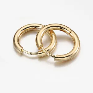 18K Gold Plated Stackable Hoop Earrings