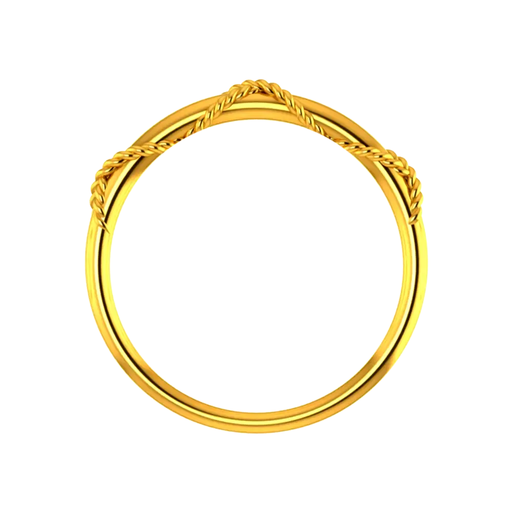 18k Gold Ring With A Rope Design