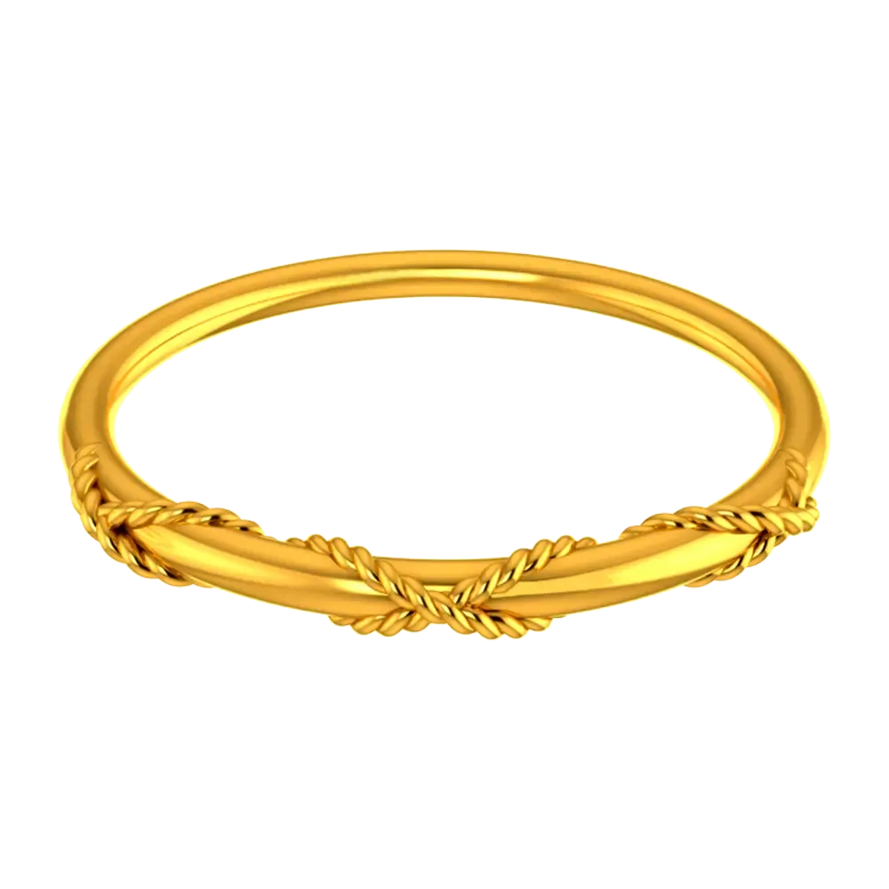 18k Gold Ring With A Rope Design