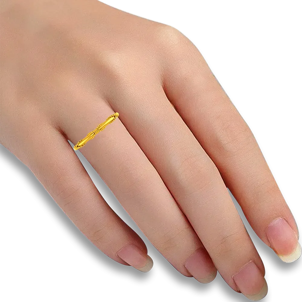18k Gold Ring With A Rope Design