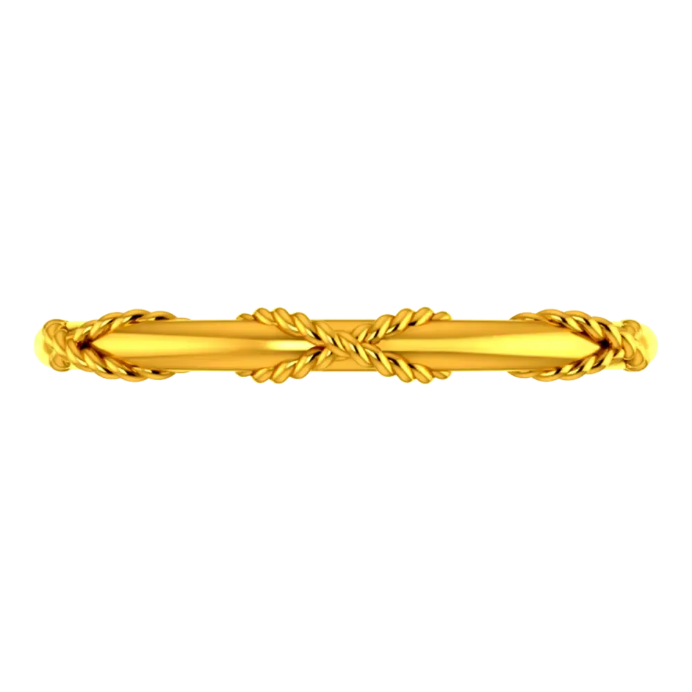 18k Gold Ring With A Rope Design