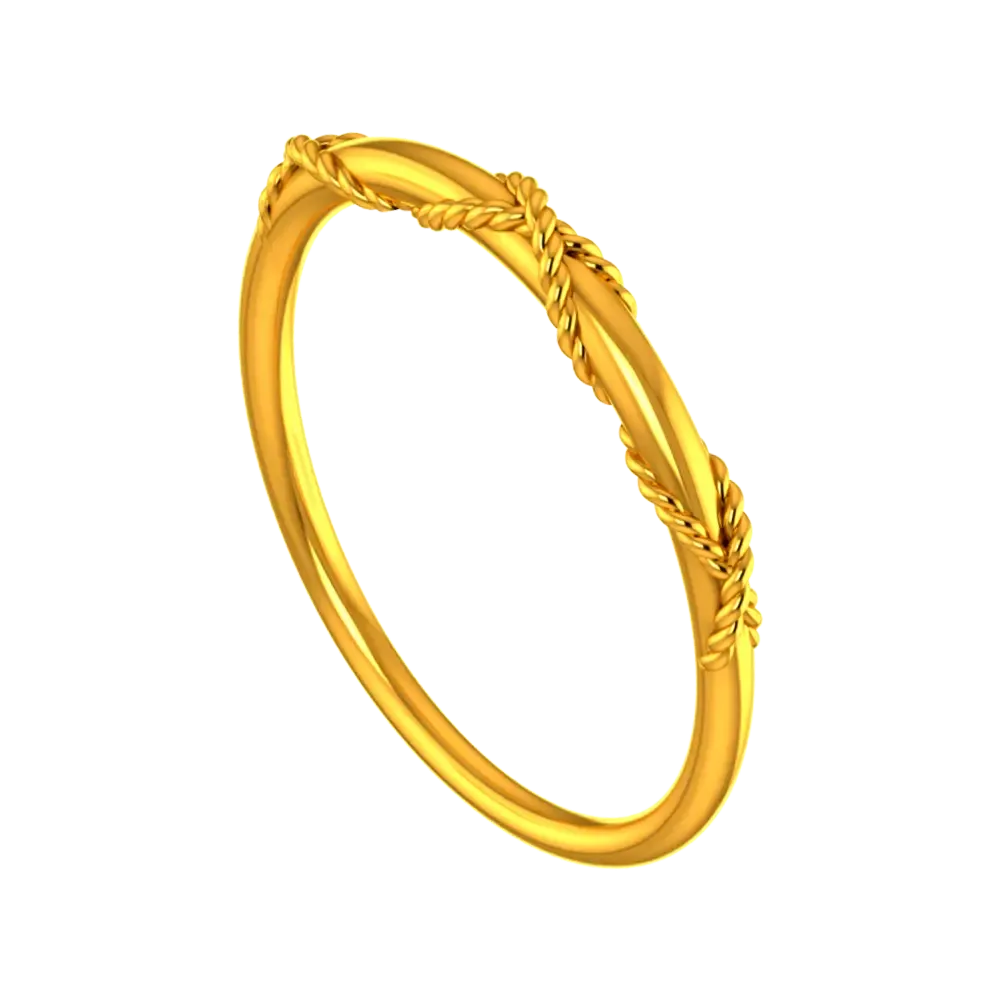18k Gold Ring With A Rope Design