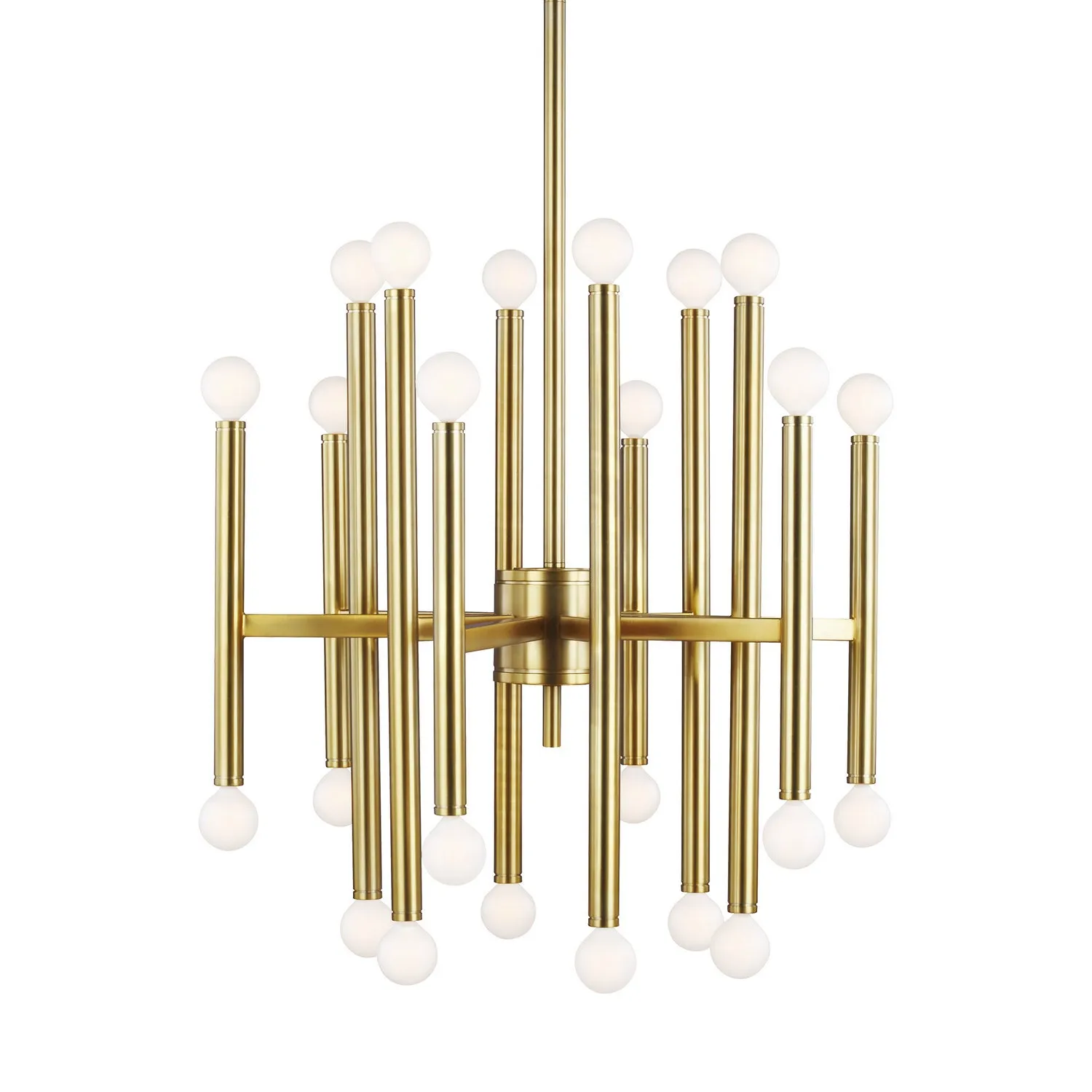 24 Light Chandelier from the Beckham Modern Collection in Burnished Brass Finish by Visual Comfort Studio