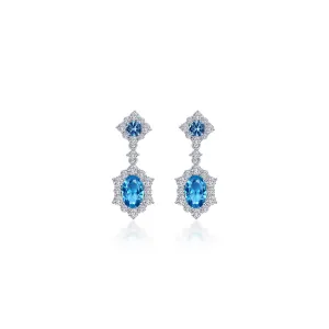 2.7 CTW Oval Halo Earrings