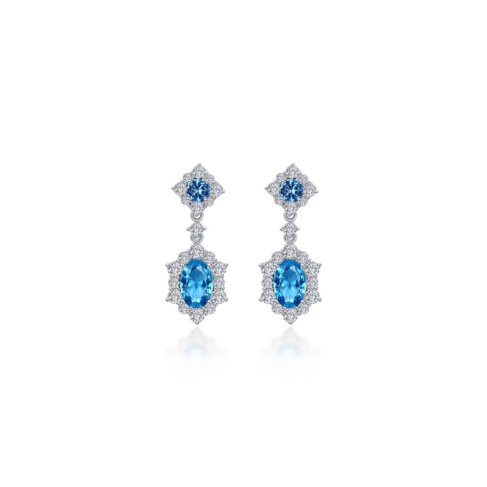 2.7 CTW Oval Halo Earrings