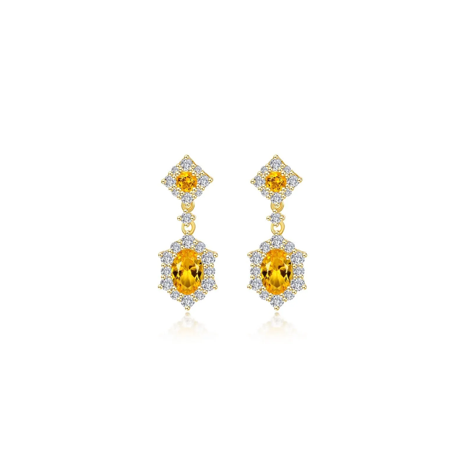 2.7 CTW Oval Halo Earrings