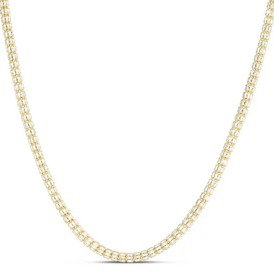 3.3mm Two Tone Fancy Iced Chain