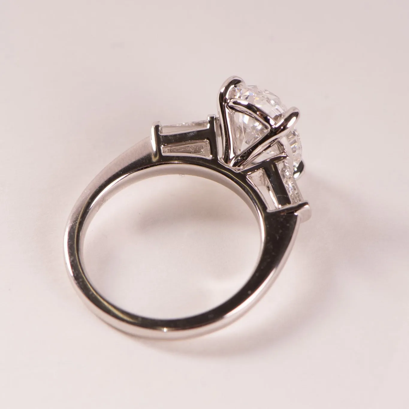 4.53ct Ophelia | Oval Cut Engagement Ring with Tapered Baguettes
