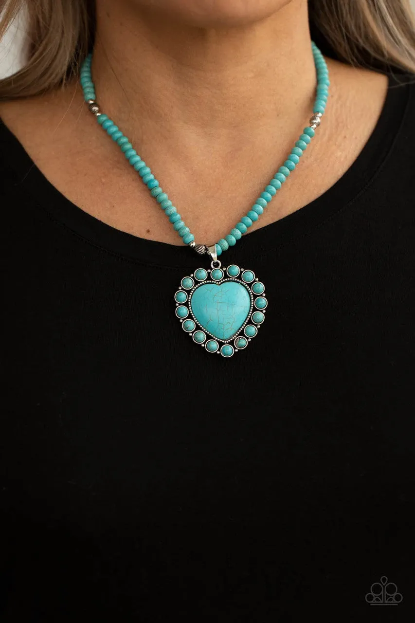A Heart of Stone Blue Paparazzi Necklace