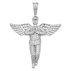 Acotis Silver Angel with Zirconia Stone Pendant G61001