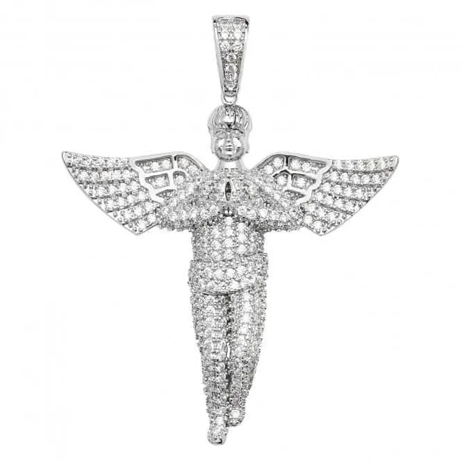 Acotis Silver Angel with Zirconia Stone Pendant G61001