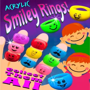 Acrylic Smile Rings 1" Capsules