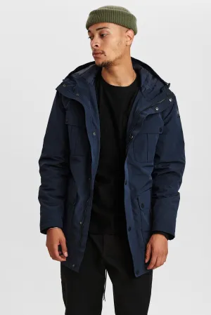 AKSTORM LONG NYLON JACKET - Dark Sapphire