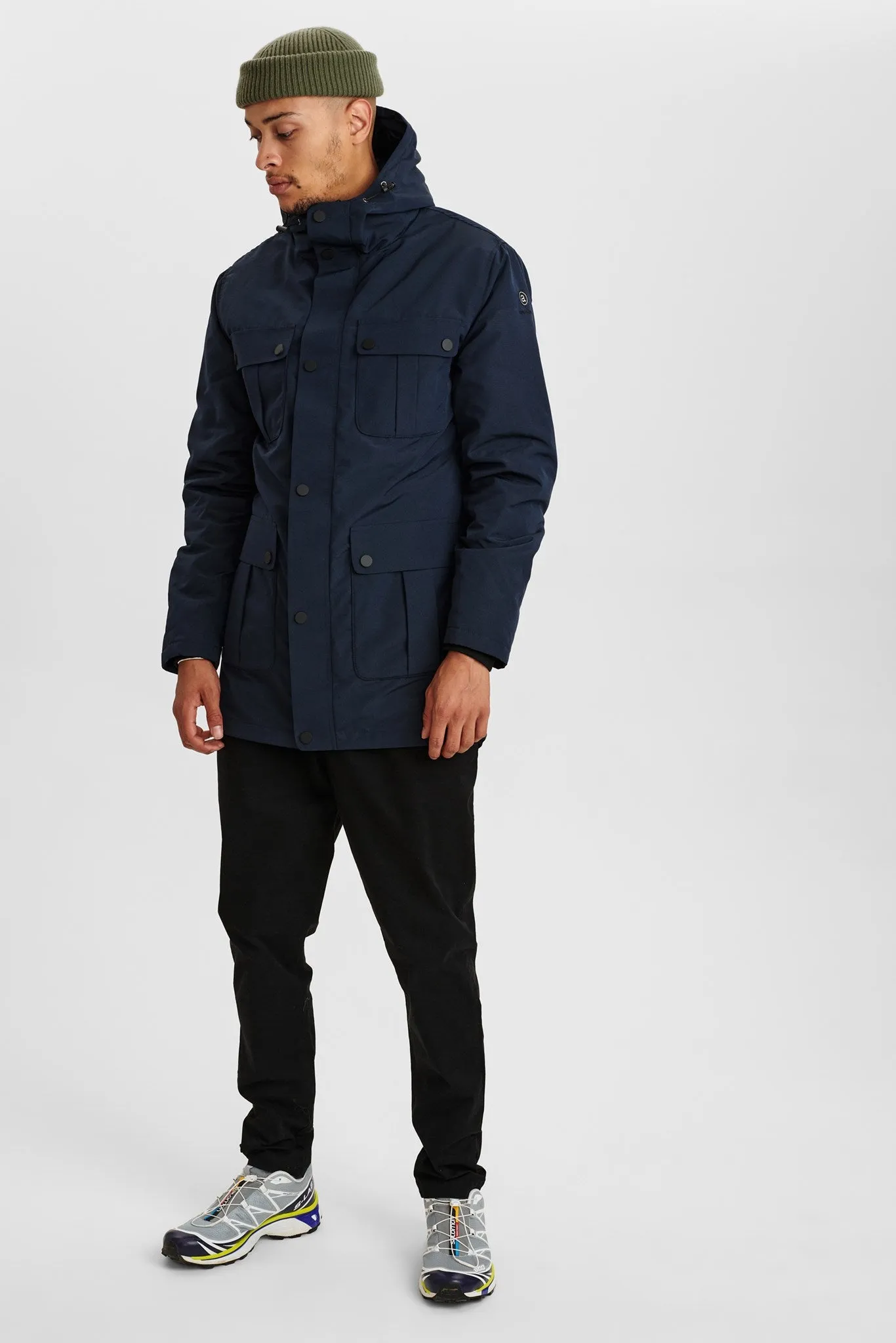 AKSTORM LONG NYLON JACKET - Dark Sapphire
