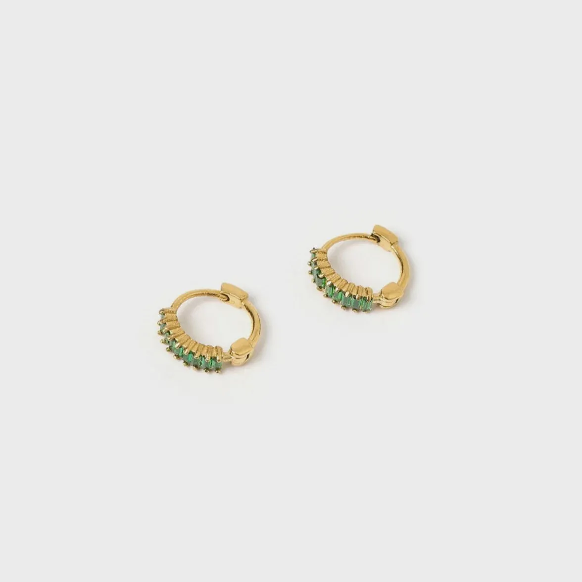 ARMS OF EVE - KHLOE GOLD EARRINGS in Emerald