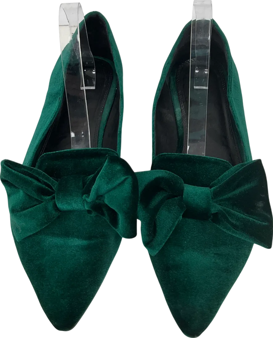 ASOS Green Sapphire Bow Detail Pumps UK 9 EU 42 