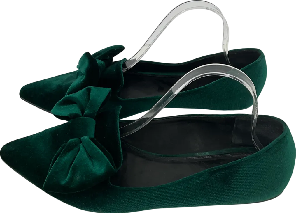 ASOS Green Sapphire Bow Detail Pumps UK 9 EU 42 
