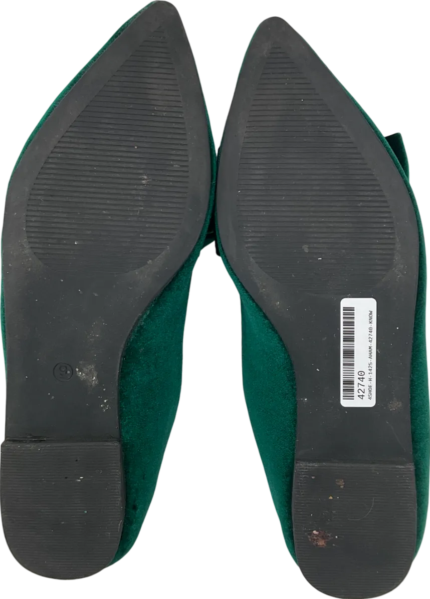 ASOS Green Sapphire Bow Detail Pumps UK 9 EU 42 
