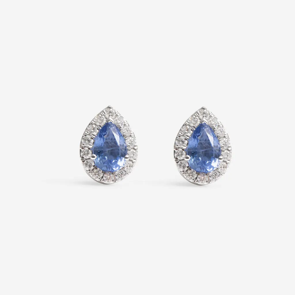 Azul Sapphire & Diamond Earrings | 18ct Gold