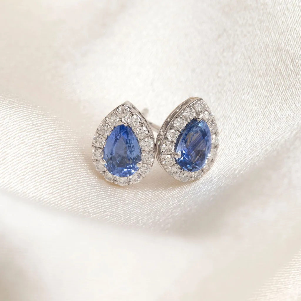 Azul Sapphire & Diamond Earrings | 18ct Gold
