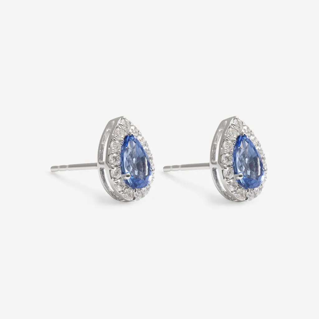 Azul Sapphire & Diamond Earrings | 18ct Gold