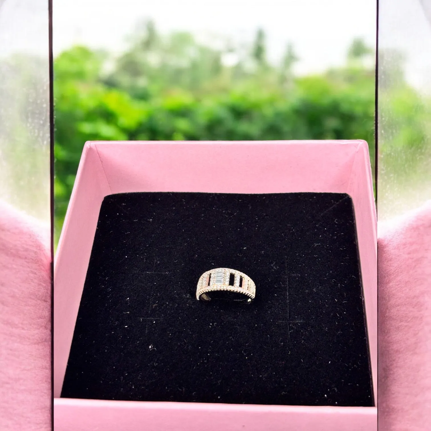 Baguette CZ Premium 925 silver Ring