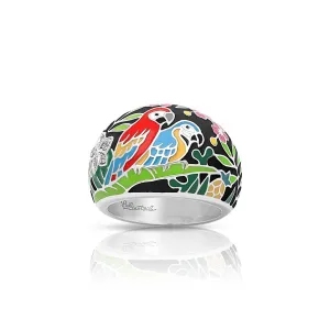 Belle Etoile Macaw Ring - Black & Multi