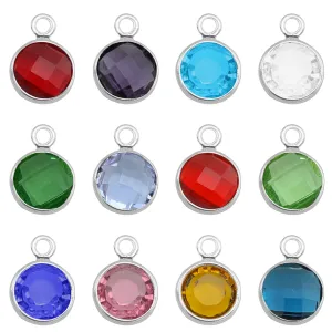 Birthstone Colored CZ Charms / SBB0034