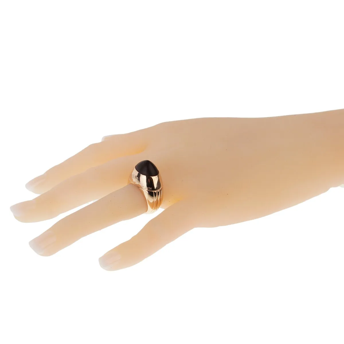 Boucheron Limited Edition 18k Rose Gold Wood Ring Sz 5 1/2