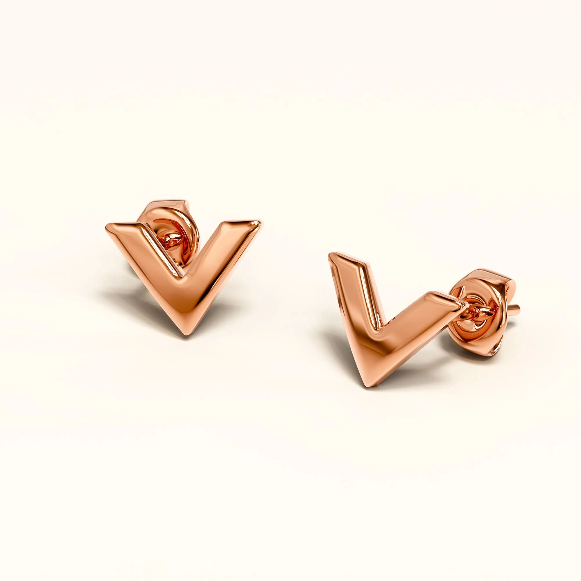 Boxed Bellatrix Star Bangle & V-Style Stud Earrings Set in Rose Gold
