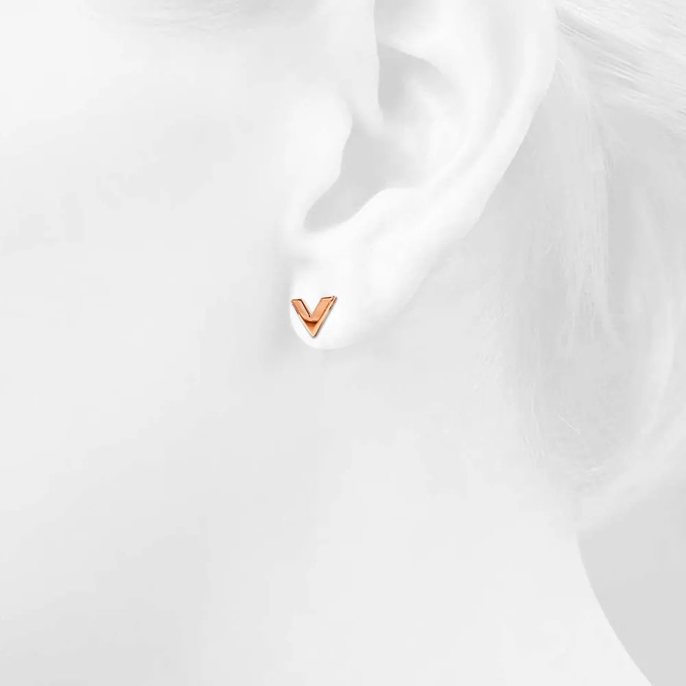 Boxed Bellatrix Star Bangle & V-Style Stud Earrings Set in Rose Gold